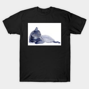 "The Queen has arrived" expressive Cat Watercolor Painting T-Shirt